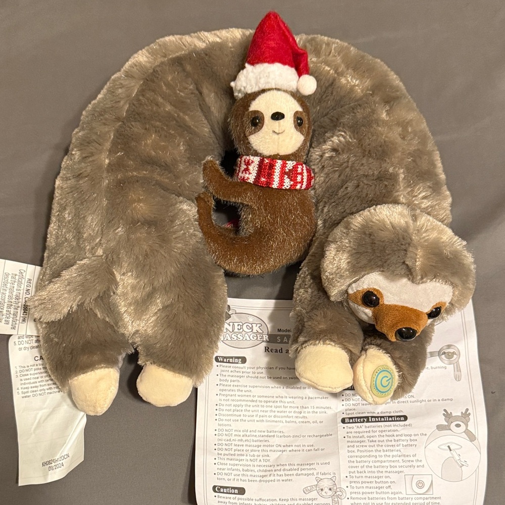 Free w/ Purchase-Sloth Neck Pillow & Wine Topper